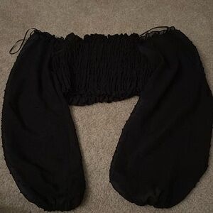 cotton on balloon sleeve crop top